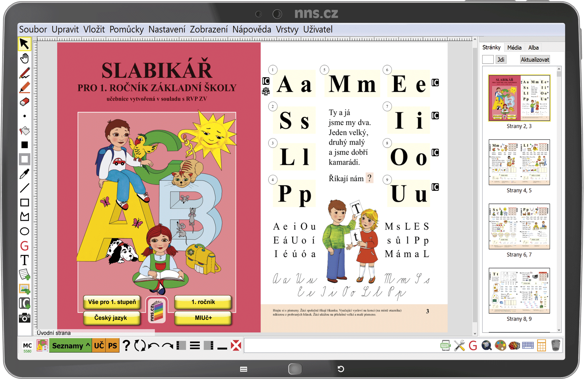 MIUč+ Živá abeceda, Slabikář, Písanka 1-4 (sada) - šk. multilicence na 1 šk. rok